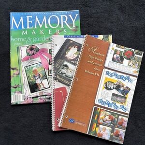 Creative Memories Lot Of 2 Page Layout Design Books With Bonus Magazine.